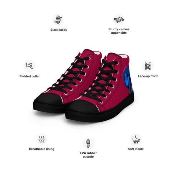 "Frenetic Outlaws" Men's High-Top Sneakers - Imagen 2