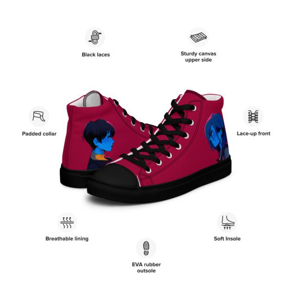 "Frenetic Outlaws" Women’s High-Top Sneakers - Imagen 2